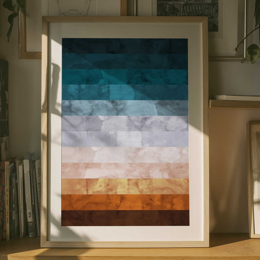 Serene Watercolor Stripe Texture