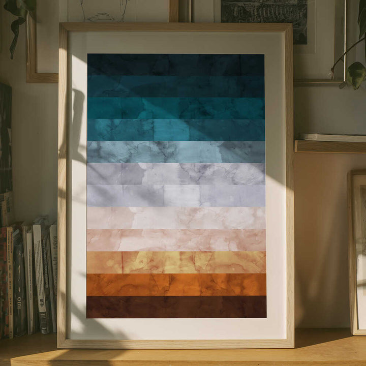 Serene Watercolor Stripe Texture