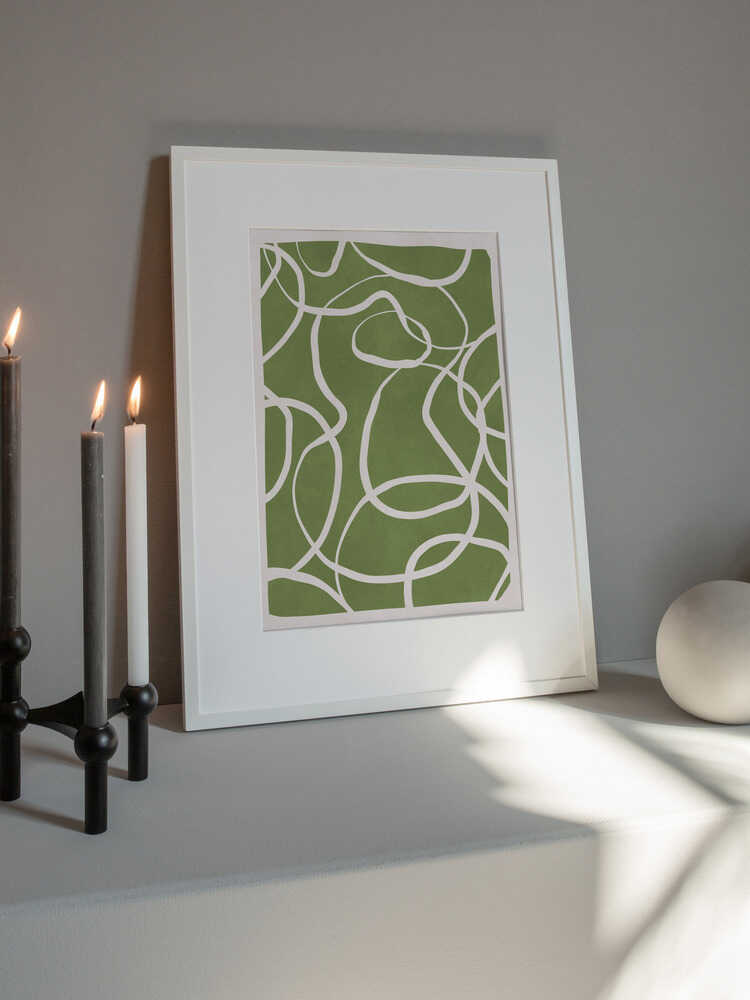 Flowing Green Lines