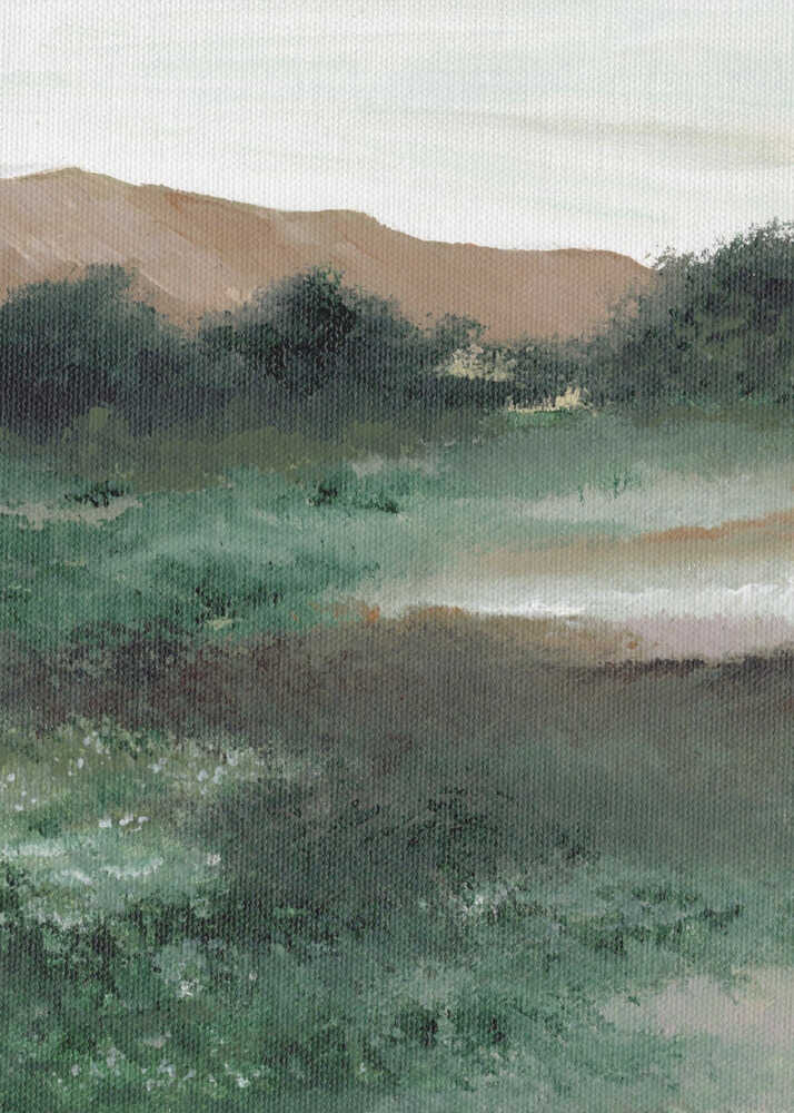 "Misty Mountain Landscape" by Nikita Jariwala — Landscape Wall Art
