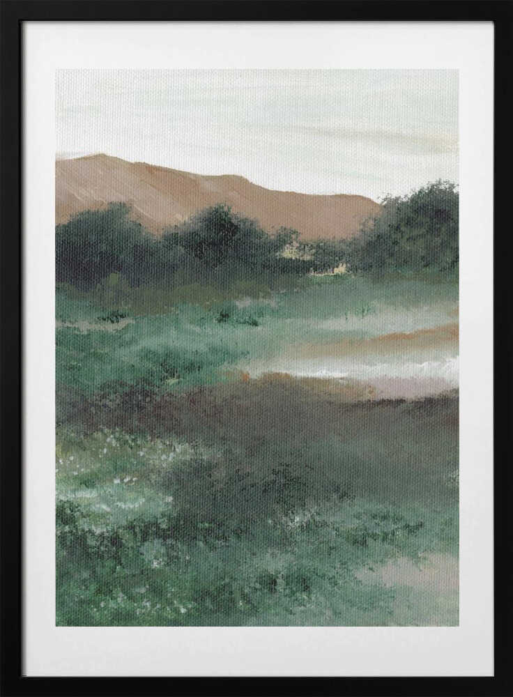 "Misty Mountain Landscape" by Nikita Jariwala — Landscape Wall Art