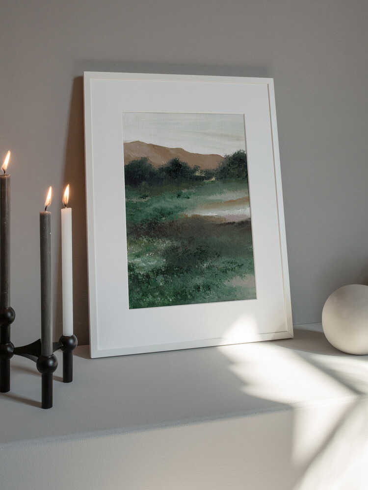 "Misty Mountain Landscape" by Nikita Jariwala — Landscape Wall Art