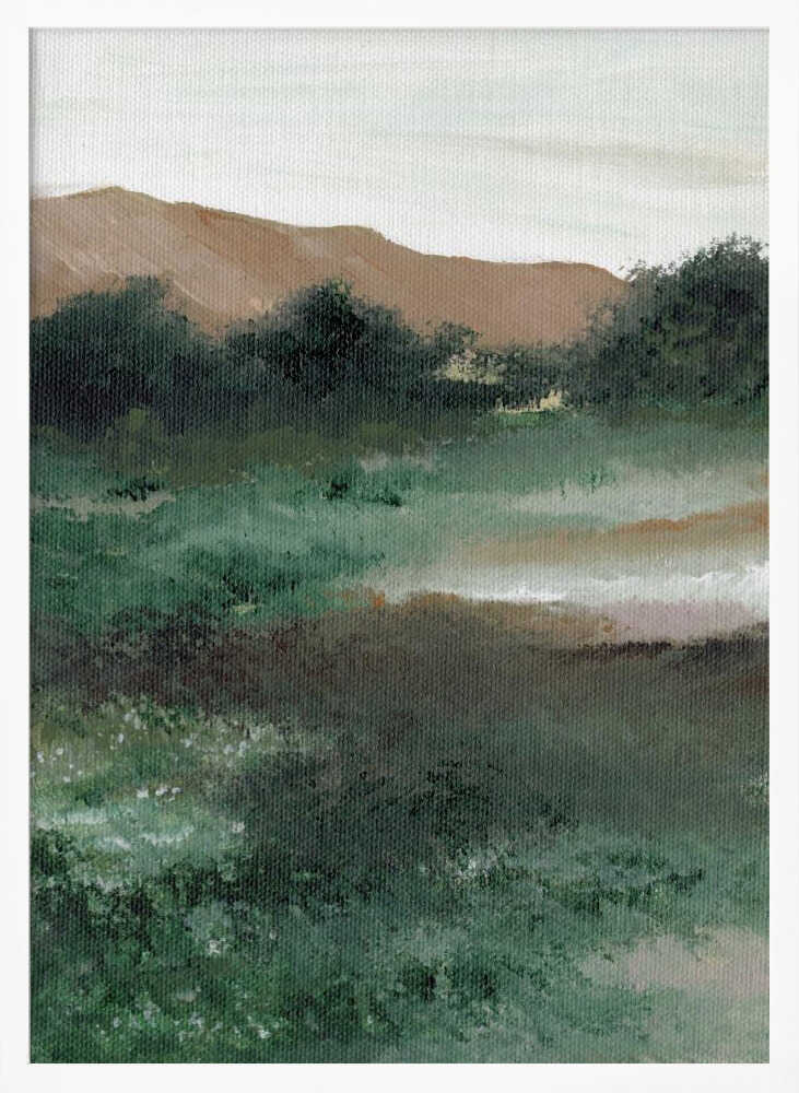 "Misty Mountain Landscape" by Nikita Jariwala — Landscape Wall Art