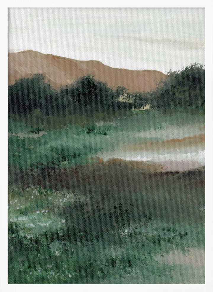 "Misty Mountain Landscape" by Nikita Jariwala — Landscape Wall Art