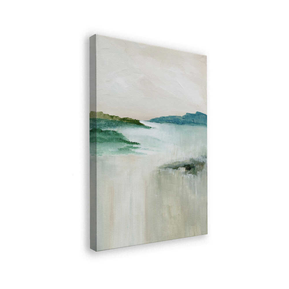 "Misty Coastal Abstract" by Nikita Jariwala — Coastal Wall Art