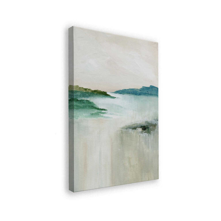 "Misty Coastal Abstract" by Nikita Jariwala — Coastal Wall Art