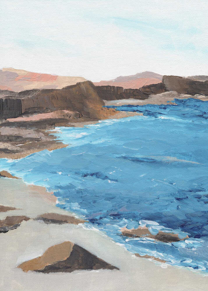 "Rocky Coastal Waters" by Nikita Jariwala — Coastal Wall Art