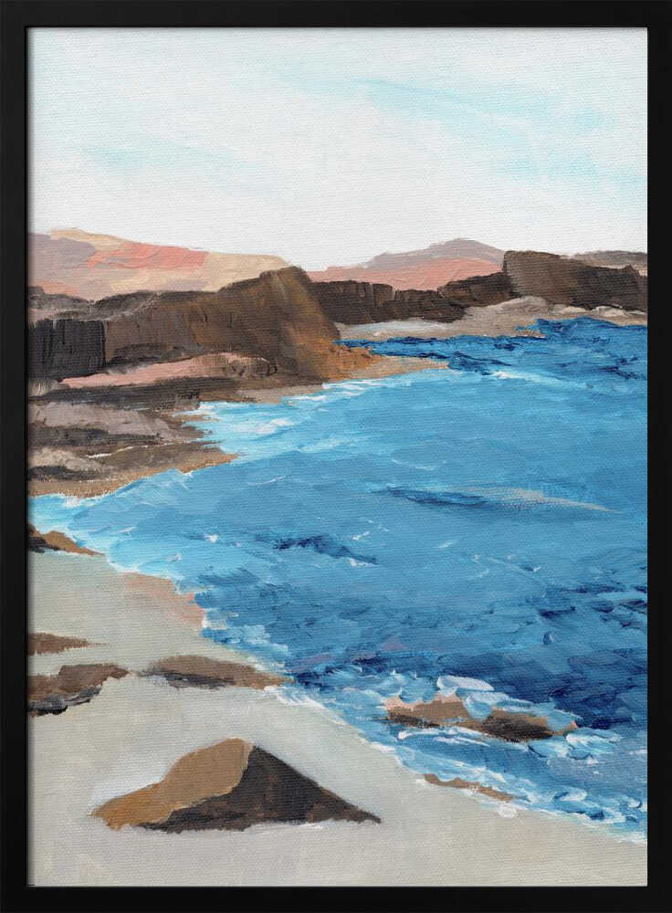 "Rocky Coastal Waters" by Nikita Jariwala — Coastal Wall Art