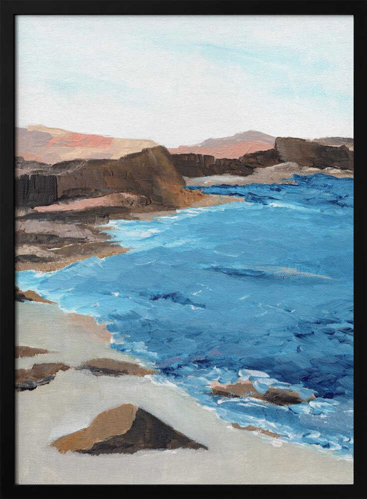 "Rocky Coastal Waters" by Nikita Jariwala — Coastal Wall Art