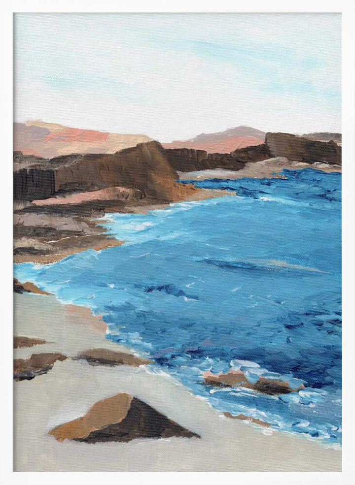 "Rocky Coastal Waters" by Nikita Jariwala — Coastal Wall Art