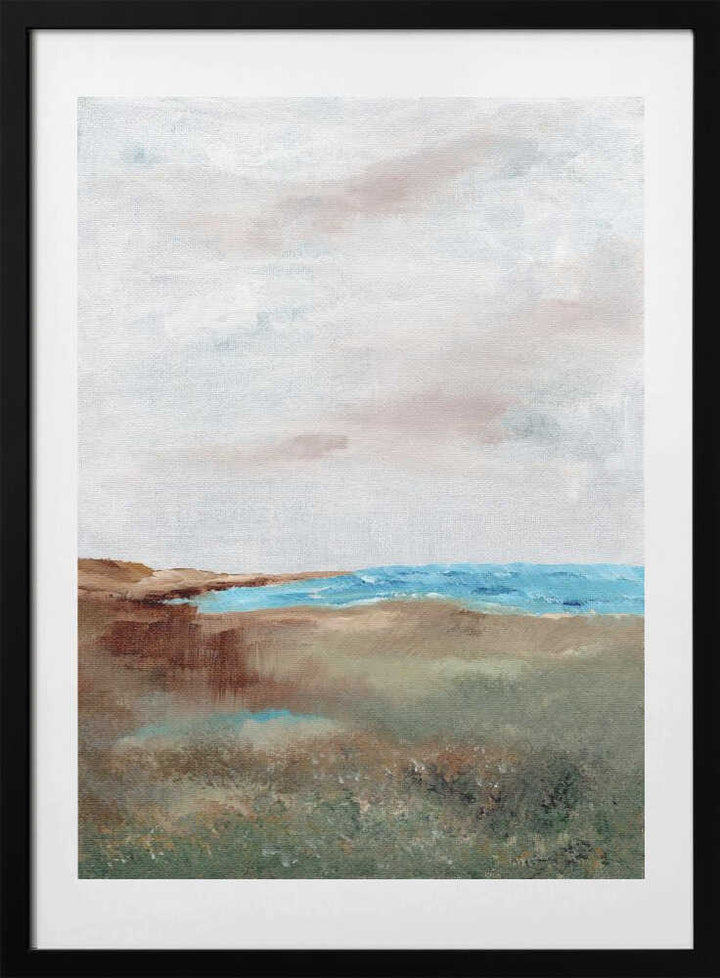"Serene Beach Landscape" by Nikita Jariwala — Coastal Wall Art