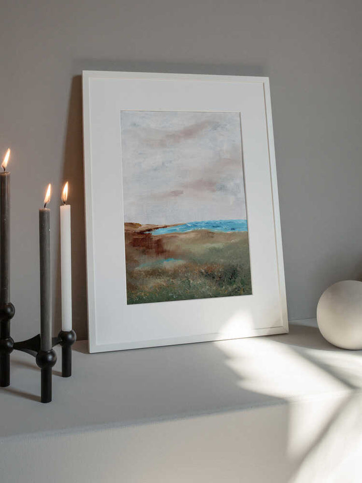 "Serene Beach Landscape" by Nikita Jariwala — Coastal Wall Art