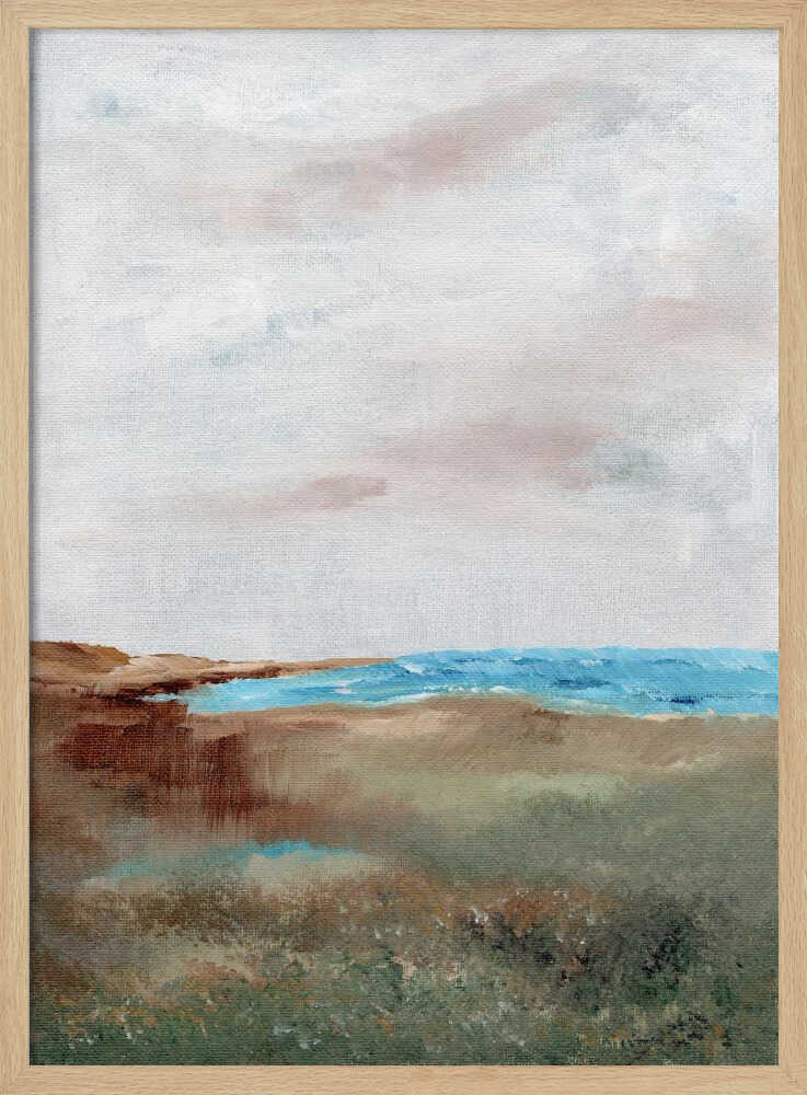 "Serene Beach Landscape" by Nikita Jariwala — Coastal Wall Art