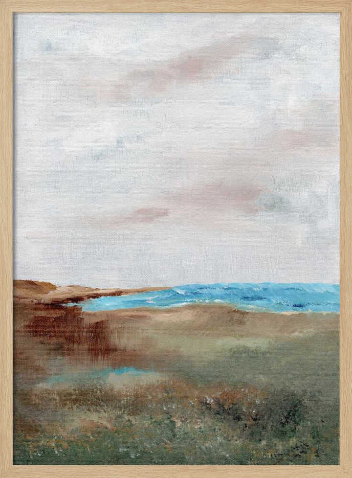 "Serene Beach Landscape" by Nikita Jariwala — Coastal Wall Art