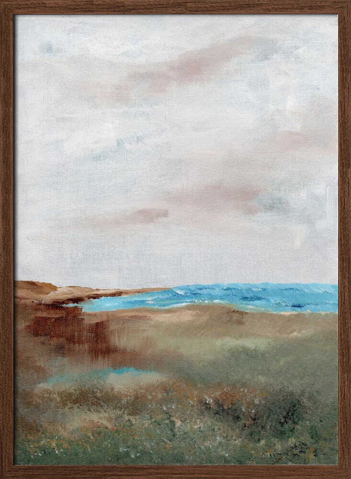 "Serene Beach Landscape" by Nikita Jariwala — Coastal Wall Art
