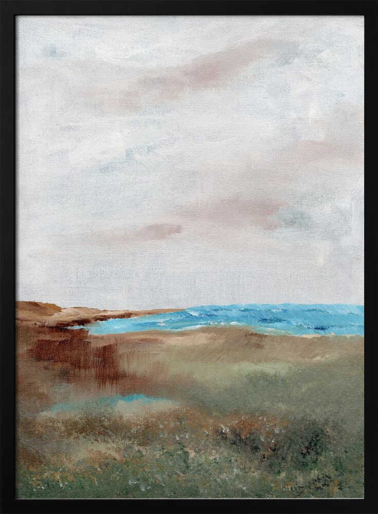 "Serene Beach Landscape" by Nikita Jariwala — Coastal Wall Art