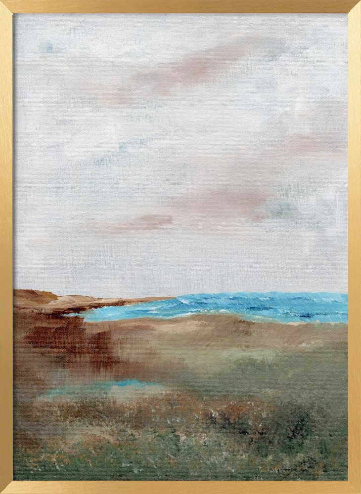 "Serene Beach Landscape" by Nikita Jariwala — Coastal Wall Art
