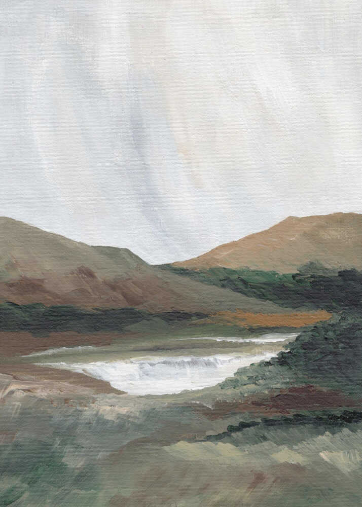 "Serene Mountain Lake No. 2" by Nikita Jariwala — Landscape Wall Art
