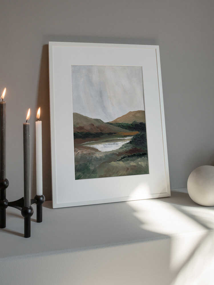 "Serene Mountain Lake No. 2" by Nikita Jariwala — Landscape Wall Art