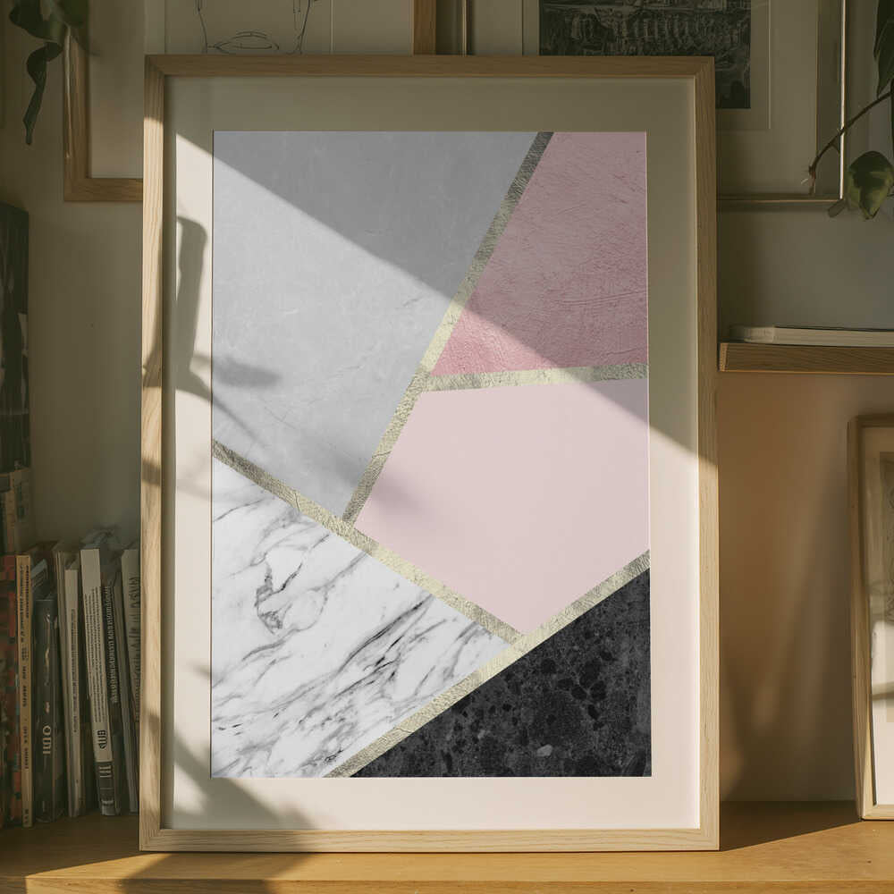 Geometric Marble Blush