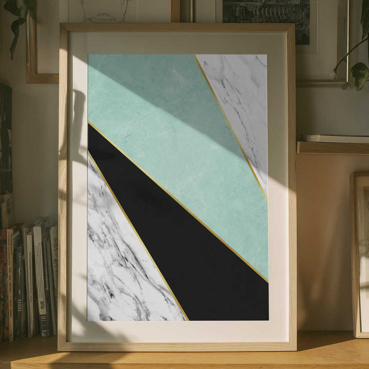 Geometric Marble Gold Design