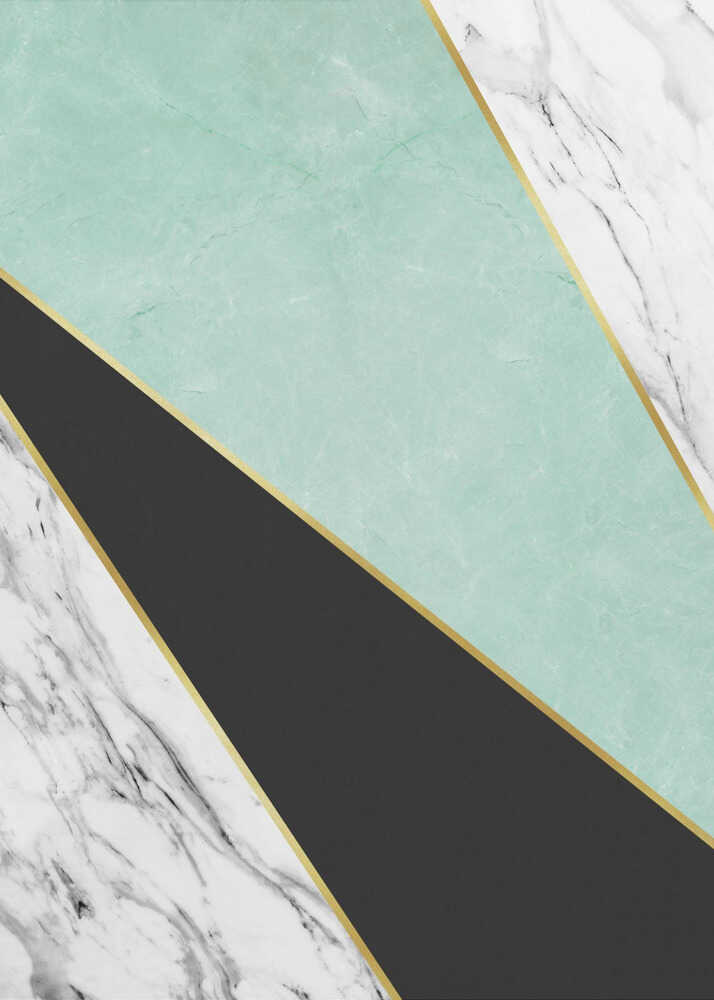 Geometric Marble Gold Design