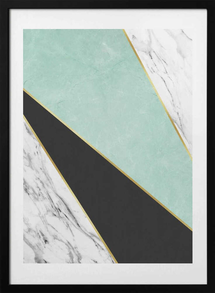 Geometric Marble Gold Design