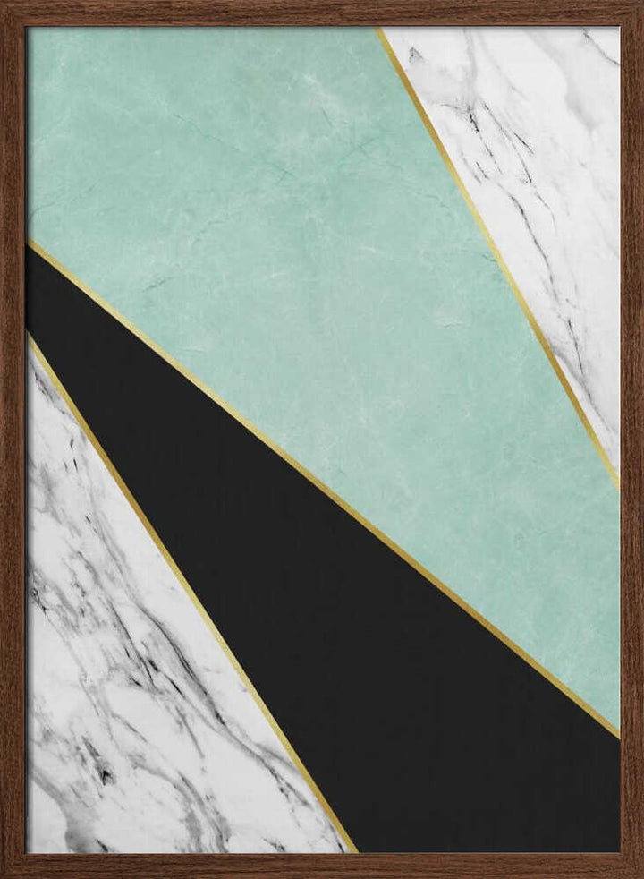 Geometric Marble Gold Design