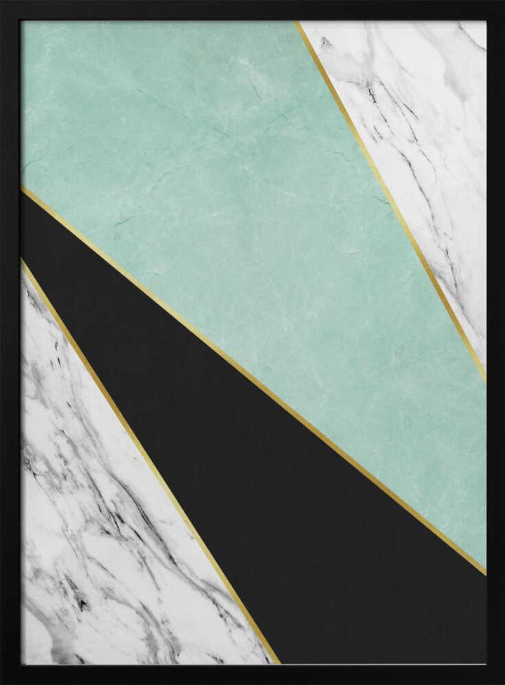 Geometric Marble Gold Design