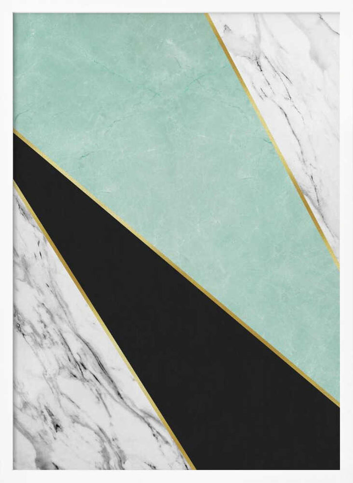 Geometric Marble Gold Design