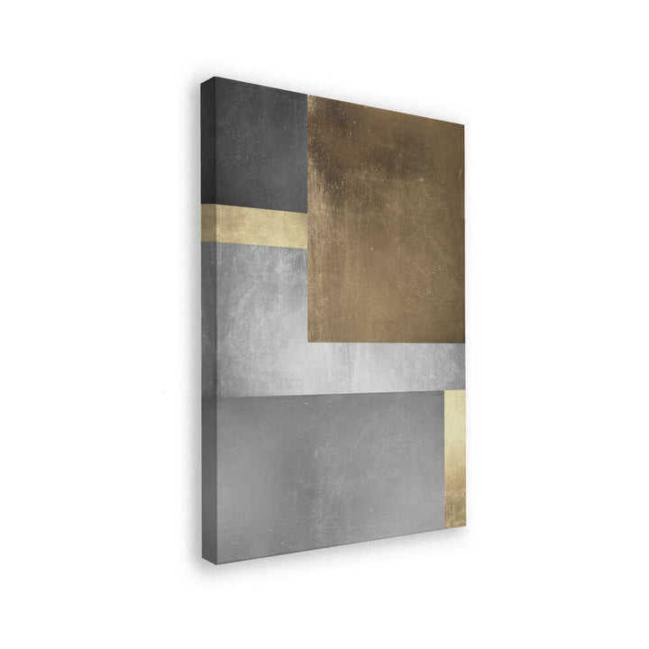 Metallic Gold Silver Abstract