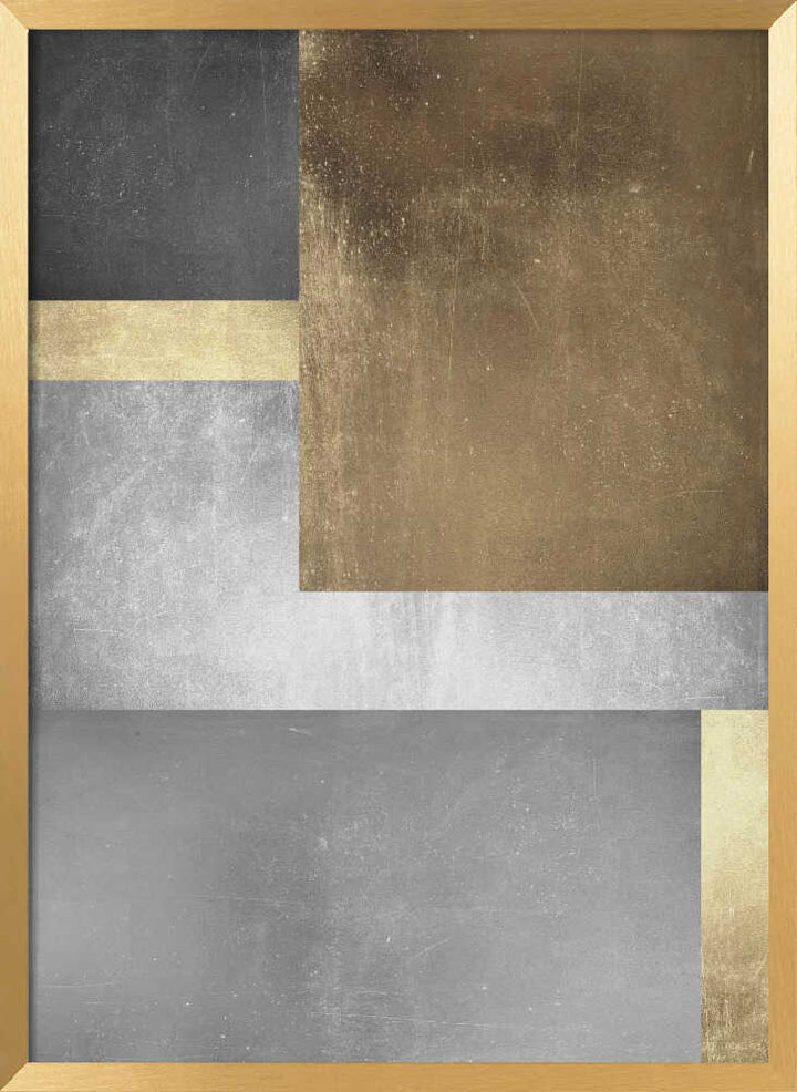Metallic Gold Silver Abstract
