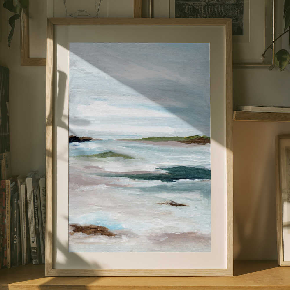 "Tranquil Coastal Abstract" by Nikita Jariwala — Coastal Wall Art