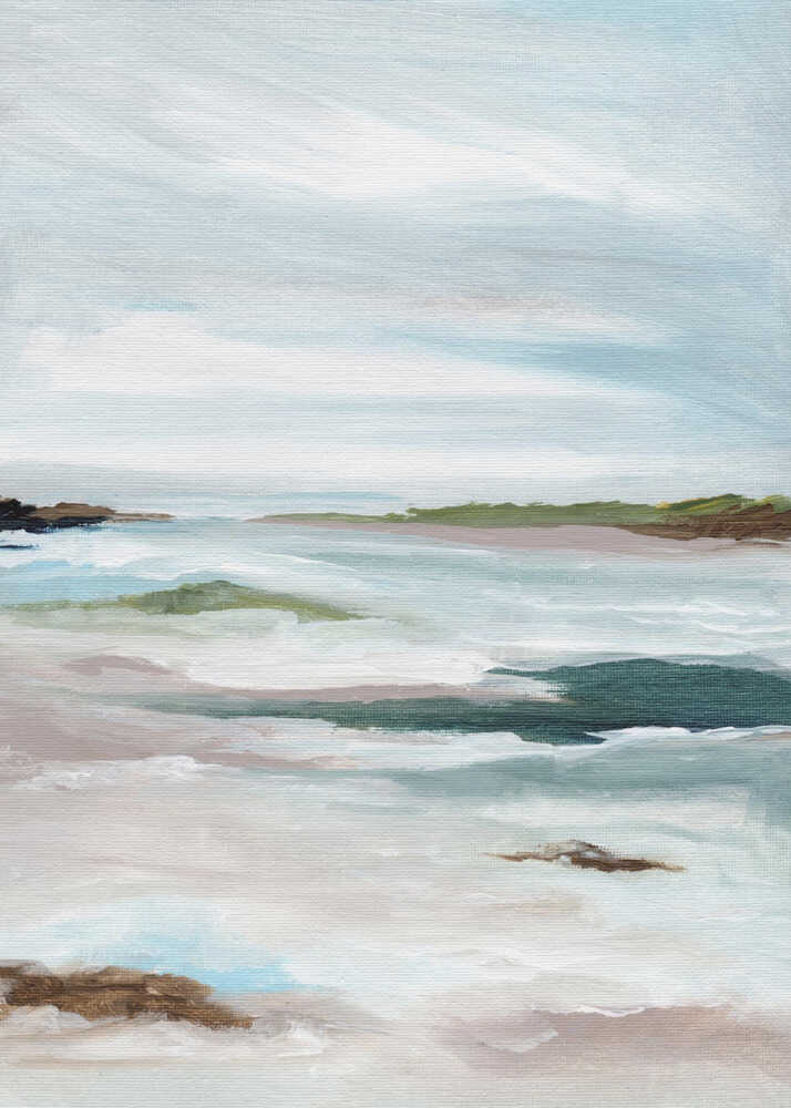 "Tranquil Coastal Abstract" by Nikita Jariwala — Coastal Wall Art