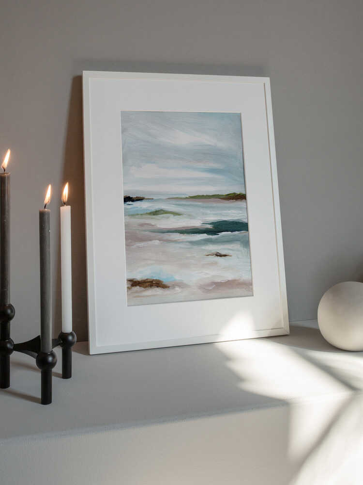 "Tranquil Coastal Abstract" by Nikita Jariwala — Coastal Wall Art