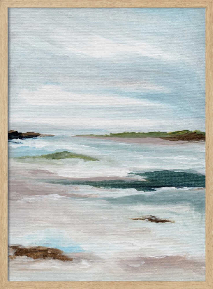 "Tranquil Coastal Abstract" by Nikita Jariwala — Coastal Wall Art
