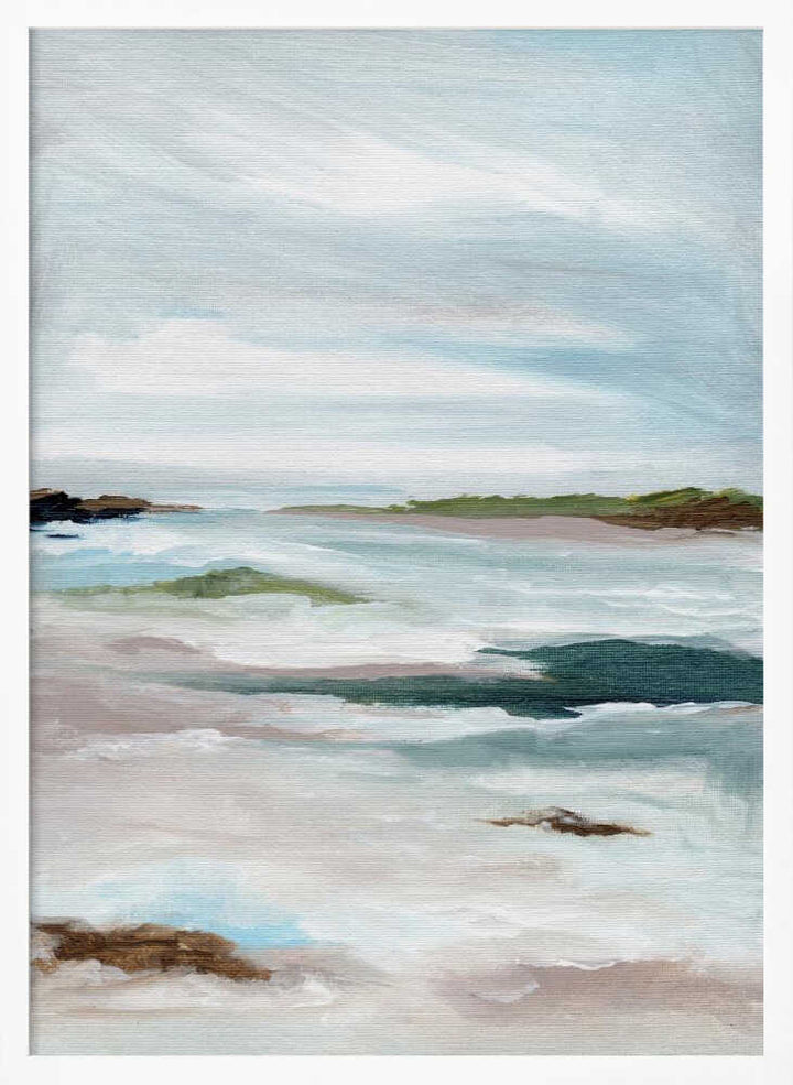 "Tranquil Coastal Abstract" by Nikita Jariwala — Coastal Wall Art