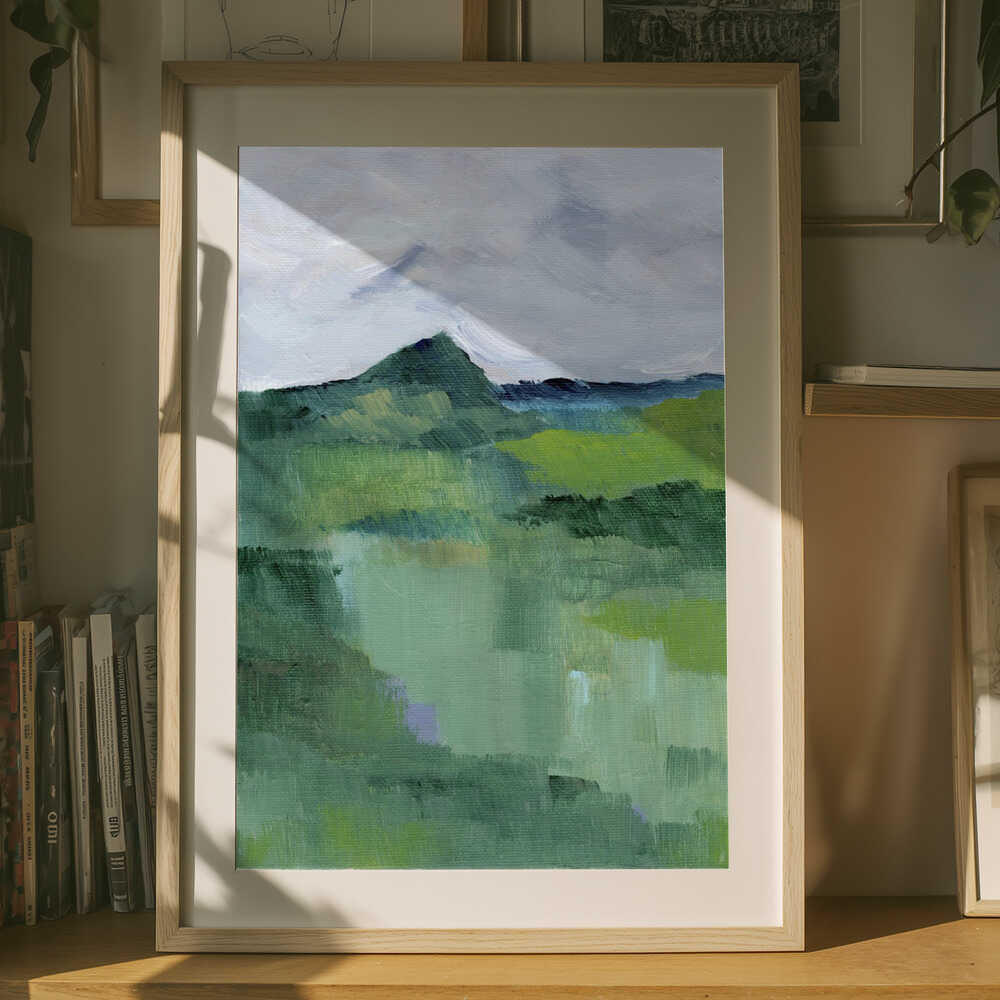 "Abstract Mountain Mist" by Nikita Jariwala — Landscape Wall Art