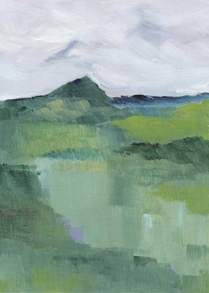 "Abstract Mountain Mist" by Nikita Jariwala — Landscape Wall Art