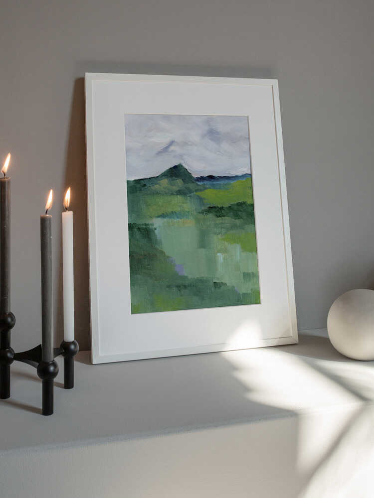 "Abstract Mountain Mist" by Nikita Jariwala — Landscape Wall Art