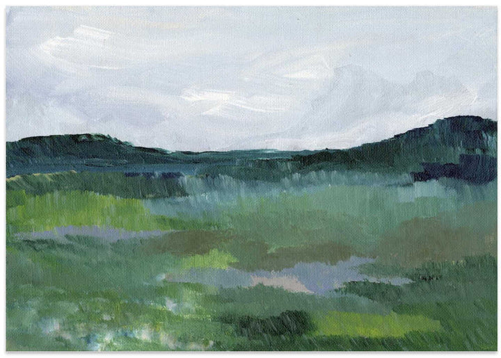 "Green Abstract Landscape" by Nikita Jariwala — Landscape Wall Art