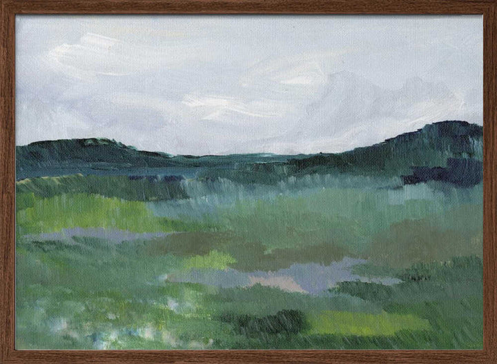 "Green Abstract Landscape" by Nikita Jariwala — Landscape Wall Art