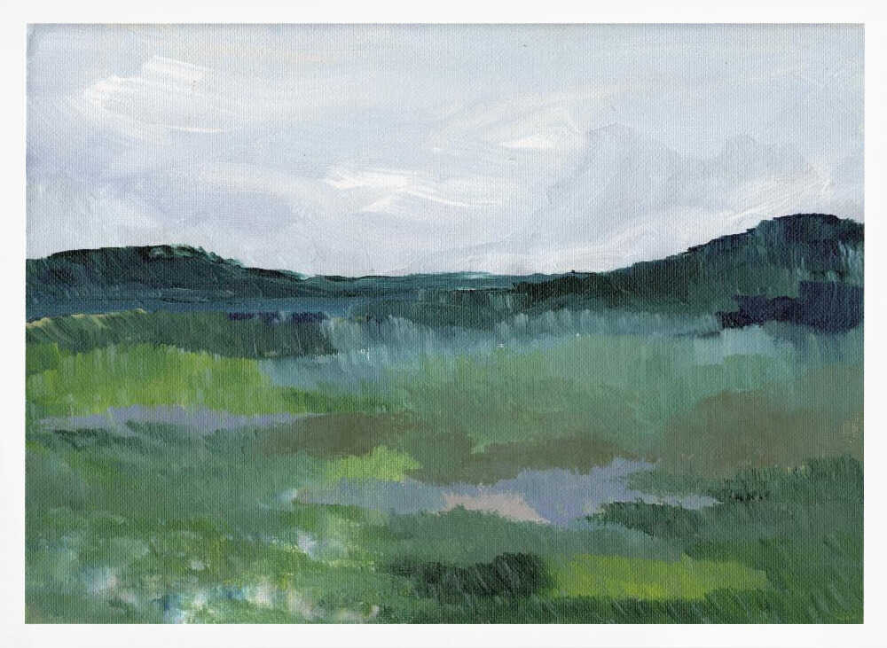 "Green Abstract Landscape" by Nikita Jariwala — Landscape Wall Art