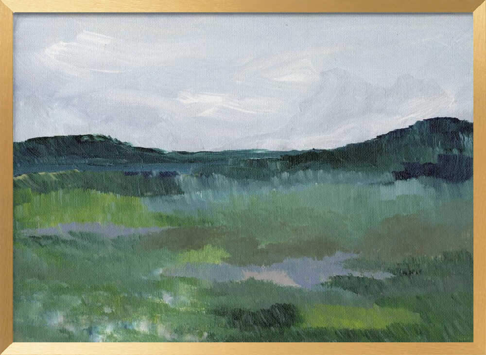 "Green Abstract Landscape" by Nikita Jariwala — Landscape Wall Art