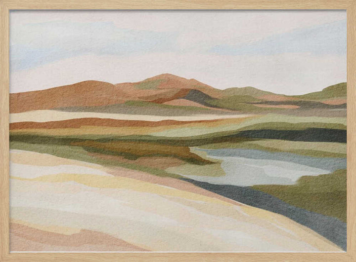 "Calm Watercolor Landscape" by Nikita Jariwala — Landscape Wall Art