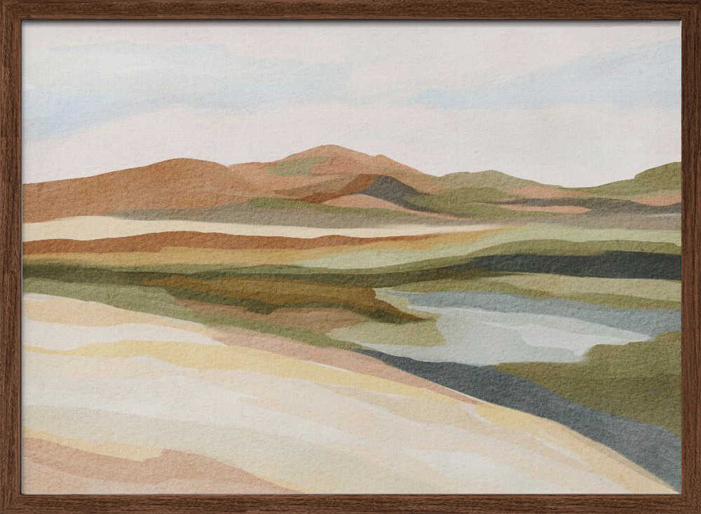 "Calm Watercolor Landscape" by Nikita Jariwala — Landscape Wall Art