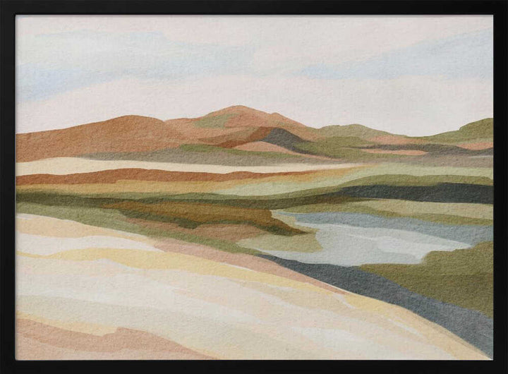"Calm Watercolor Landscape" by Nikita Jariwala — Landscape Wall Art