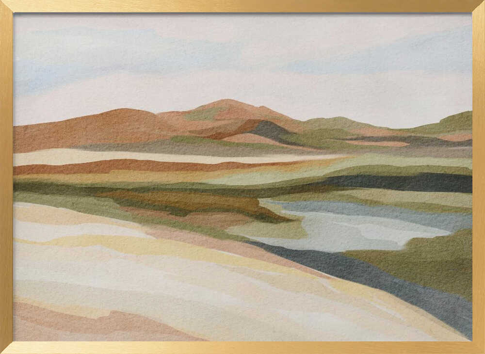 "Calm Watercolor Landscape" by Nikita Jariwala — Landscape Wall Art