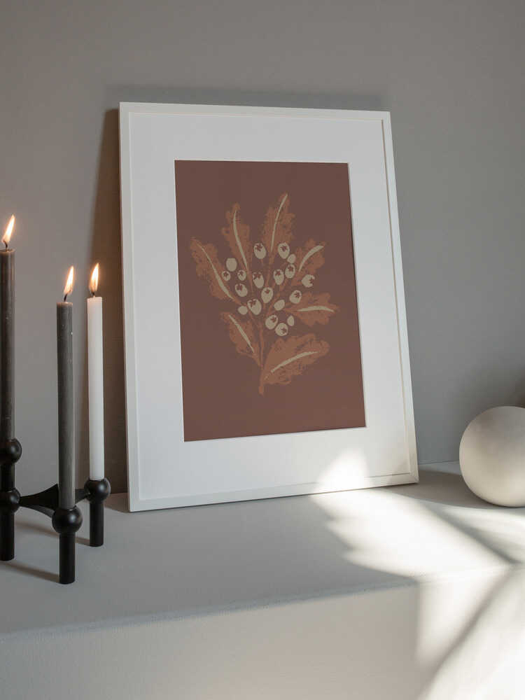 "Earthy Botanical Berries" by Nikita Jariwala — Botanical Wall Art