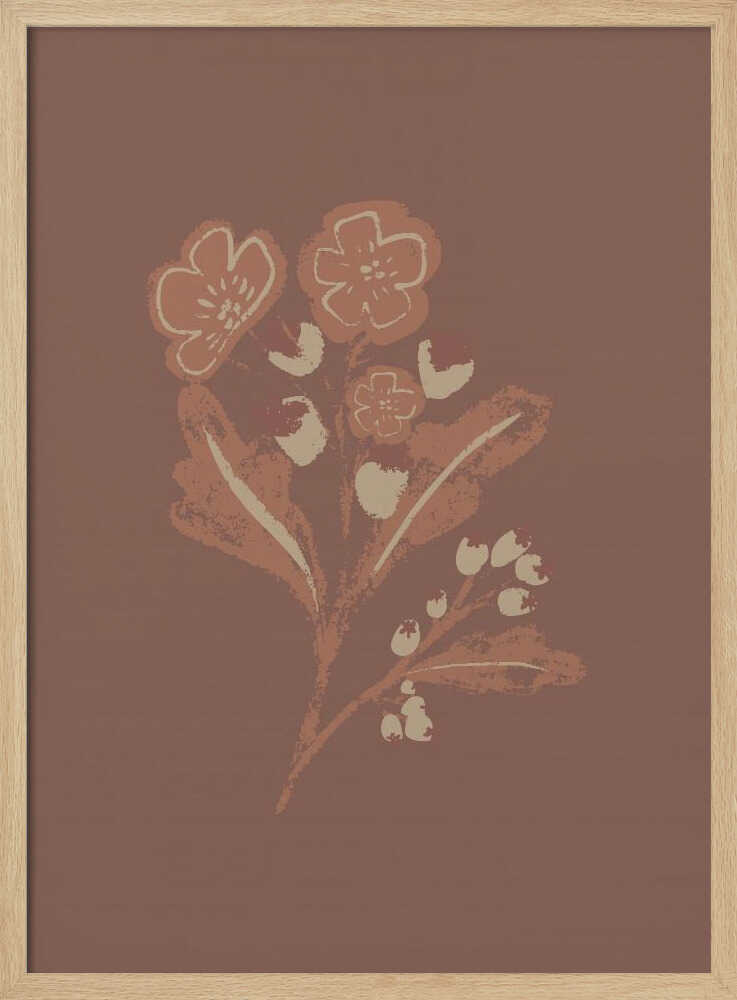 "Earthy Botanical Blooms" by Nikita Jariwala — Botanical Wall Art